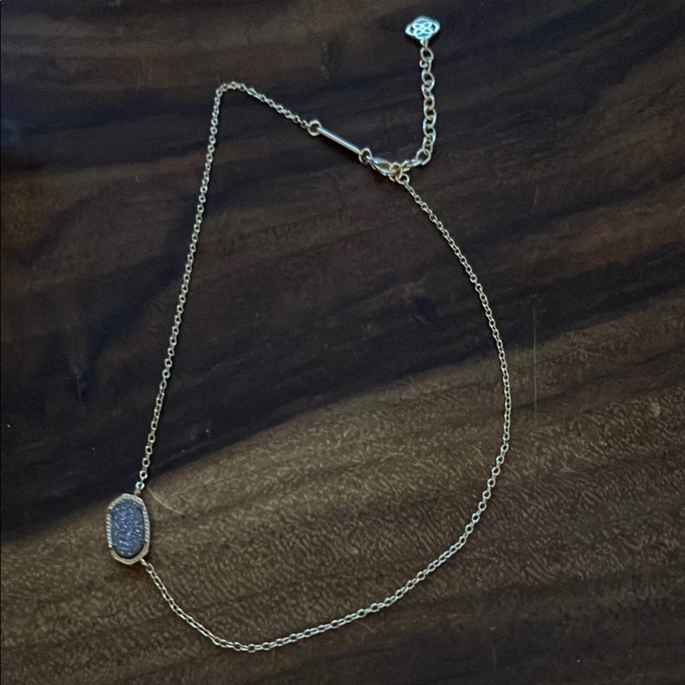 Kendra Scott Gold and Silver Necklace with Dainty Pendant